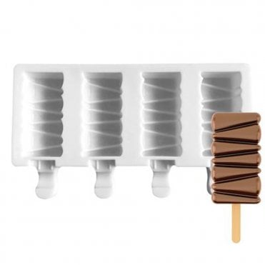 Mini Funky Rectangle Cake Sickle Ice Cream Mould - 4 Cavity