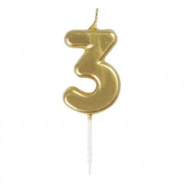 Mini Gold Pick Birthday Candle