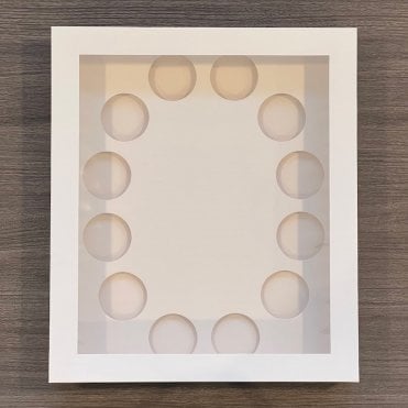 Number 0 - Deluxe White Number-Shaped Cupcake Box - Holds 12 Cupcakes