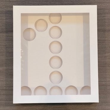 Number 1 - Deluxe White Number-Shaped Cupcake Box - Holds 12 Cupcakes