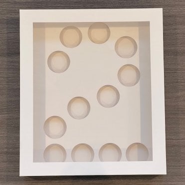 Number 2 - Deluxe White Number-Shaped Cupcake Box - Holds 12 Cupcakes