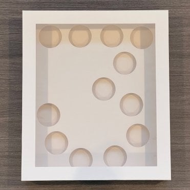 Number 3 - Deluxe White Number-Shaped Cupcake Box - Holds 12 Cupcakes