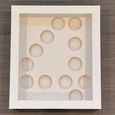 Number 4 - Deluxe White Number-Shaped Cupcake Box - Holds 12 Cupcakes