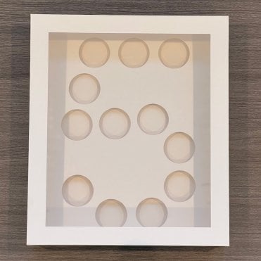 Number 5 - Deluxe White Number-Shaped Cupcake Box - Holds 12 Cupcakes