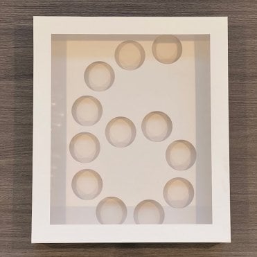 Number 6 - Deluxe White Number-Shaped Cupcake Box - Holds 12 Cupcakes