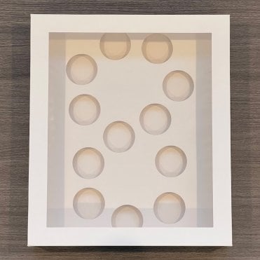 Number 8 - Deluxe White Number-Shaped Cupcake Box - Holds 12 Cupcakes