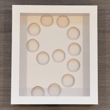 Number 9 - Deluxe White Number-Shaped Cupcake Box - Holds 12 Cupcakes