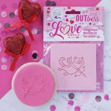 OUTboss Love - Cupid Cat - Cookie Embosser