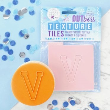 OUTboss Texture Tiles - Varsity Monogram - V