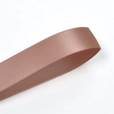 Pecan Brown Double-Faced Satin Ribbon - 15mm
