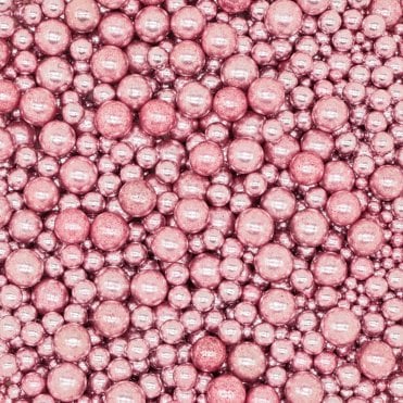 Pink Opal Pearls Sprinkles – Mixed Sizes - 80g