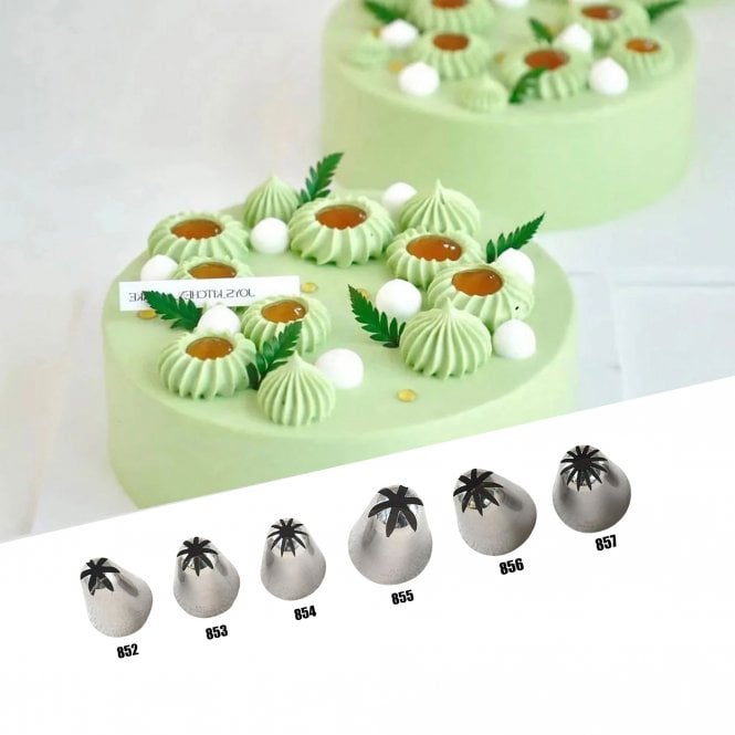 Piping Paradise Luxe Swirls Cupcake Piping Tip Collection - Set of 6 (#852, #853, #854, #855, #856, #857)