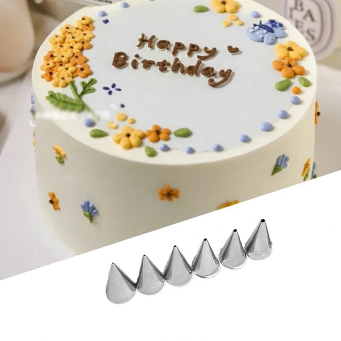 Piping Paradise Signature Writing Piping Tip Collection - Set of 6 (#000, #00, #0, #1, #2, #3)