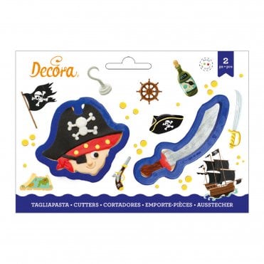 Pirate And Sabre Plastic cookie Cutters Set Of 2