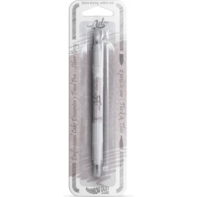 Rainbow Dust Silver Grey - Edible Food Art Pen