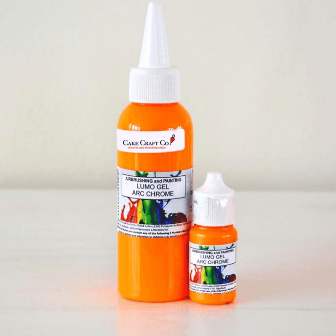 Rolkem ARC CHROME ORANGE - Neon/Lumo/Luminosity/Glow in the Dark/Fluorescent Paint Gel 