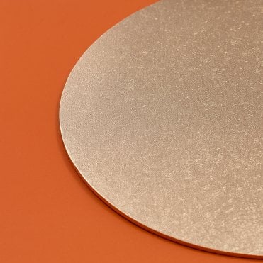 Rose Gold Vintage Fern - Premium Edge-Wrapped 3mm Round MDF Cake Board