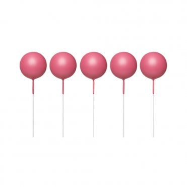 Rose Red Ball Cake Decorating Topper - Pack Of 5