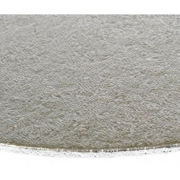 Round Silver Double Thick Cake Card