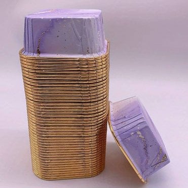 Royal Amethyst Marble Square Foil Cupcake Liners (6.5 x 3.5cm) - Pack of 50
