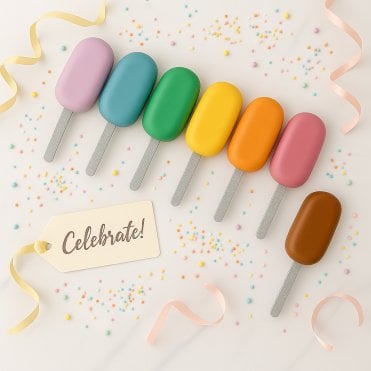 Silver - Glitz Stix Premium Glitter Acrylic Cakesicle Sticks