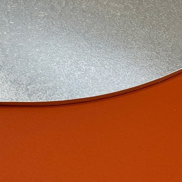 Silver Vintage Fern - Premium Edge-Wrapped 3mm Round MDF Cake Board