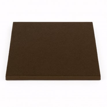 Square Chocolate Brown Foiled Cake Drum/Board - 12mm Thick 