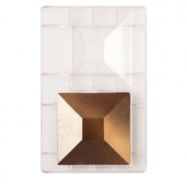 Square Dish Polycarbonate Chocolate Mould - 2 Cavities