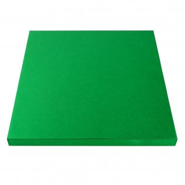 Square Green Foiled Cake Drum/Board - 12mm Thick