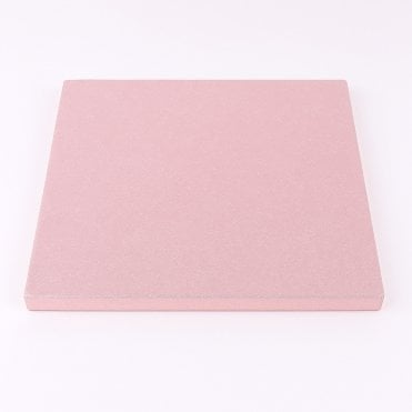 Square Light Pink Foiled Cake Drum/Board - 12mm Thick