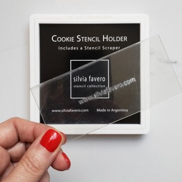 Stencil Holder With Scraper