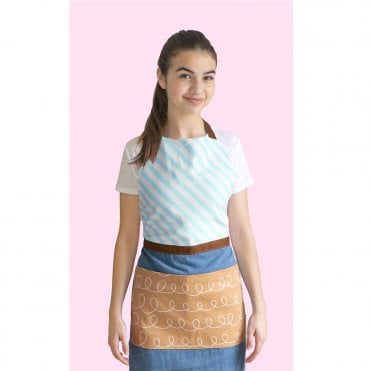 Signature Adult Apron - Milk Chocolate Squiggle - 32.25" x 26.75"