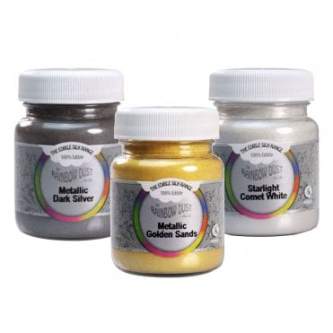 The Silk Range - Metallic Lustre Dusting Powders - 30g Bulk Pot Best Before: 12/28/2025
