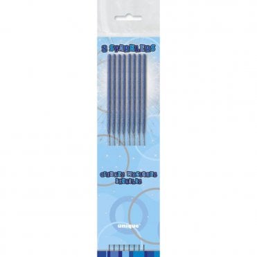 Blue Mini Sparklers Set of 8