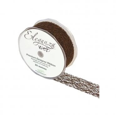 Web Chocolate Brown Ribbon 38x20m