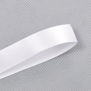 White Double-Faced Satin Ribbon - 10mm