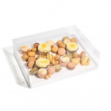 White PVC Oblong Cake Box
