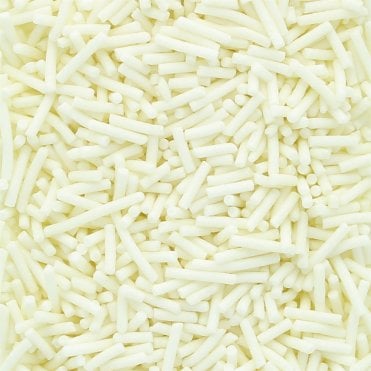 White Sprinkle Strands 500g Best Before: 05/07/2025