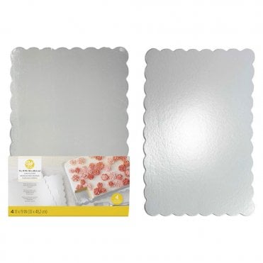 Silver Cake Platters - 13" x 19" - Pack Of 4
