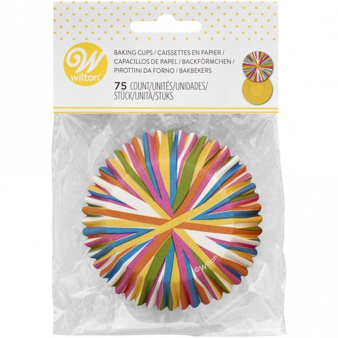 Wilton Standard Colour Wheel Baking Cupcake Cases - Pack Of 75